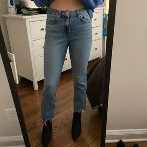 Zara high waisted slightly flared jeans
